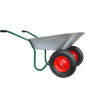 GARDEN 2-WHEELED GALVANISED WHEELBARROW 100L