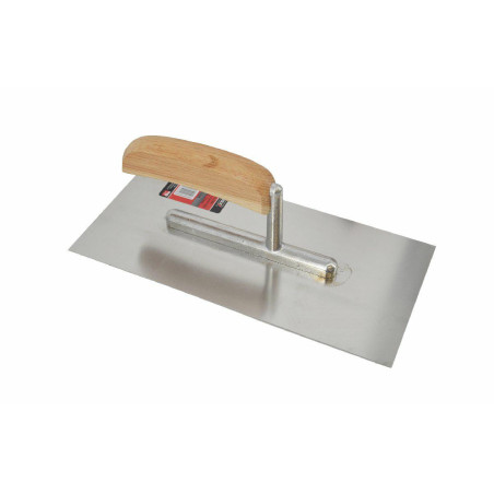 STAINLESS STEEL PLASTERING TROWEL 270mm/ WOODEN HANDLE & ALU SHANK