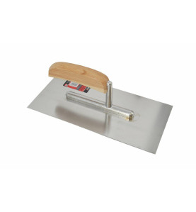 STAINLESS STEEL PLASTERING TROWEL 270mm/ WOODEN HANDLE & ALU SHANK