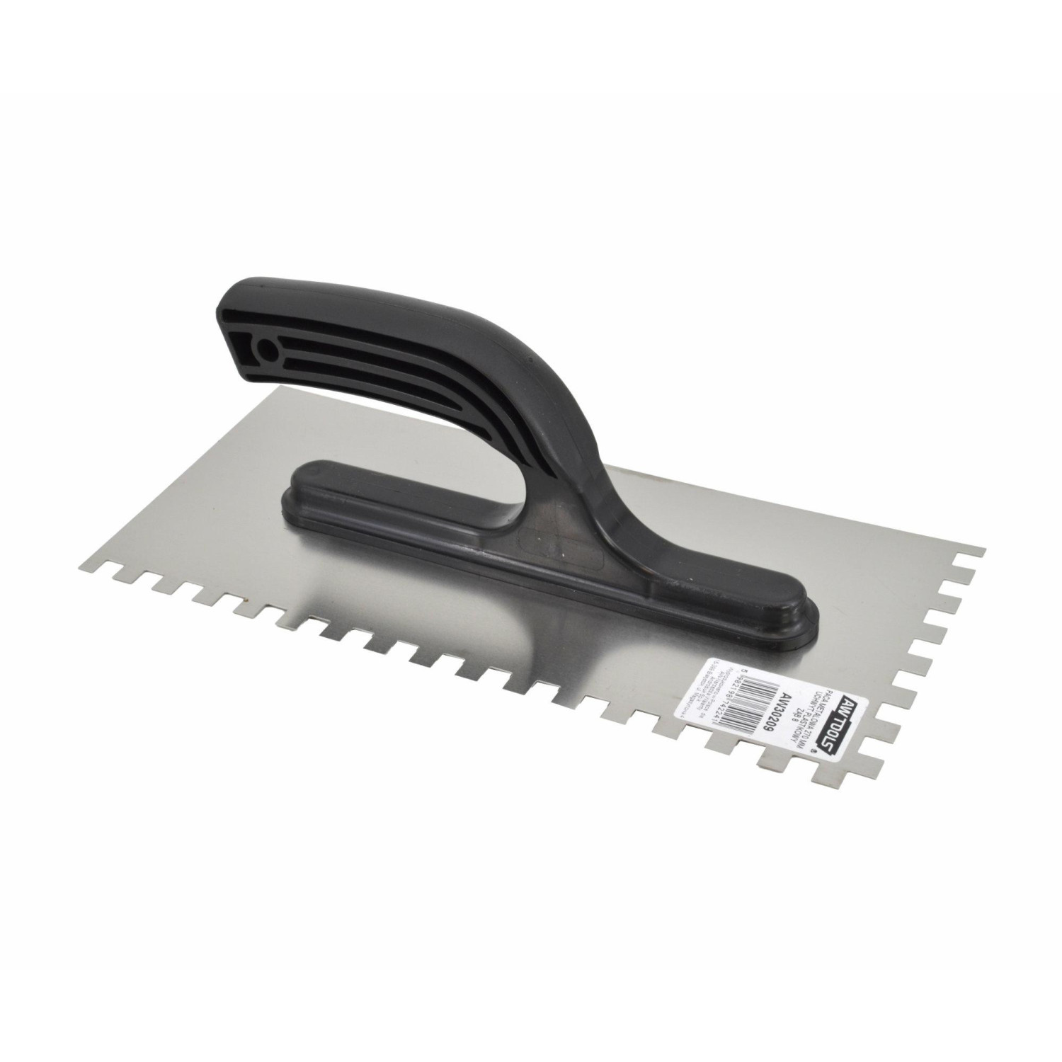 RECTANGULAR NOTCHED TROWEL 270mm/ 8mm/ PVC OPEN HANDLE