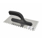 STAINLESS STEEL PLASTERING TROWEL 270mm/ 8mm NOTCHED/ PVC OPEN HANDLE