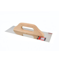 STAINLESS STEEL PLASTERING TROWEL 580mm/ WOODEN HANDLE