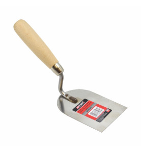 STAINLESS STEEL PLASTERING MARGIN TROWEL 80mm/ WOODEN HANDLE