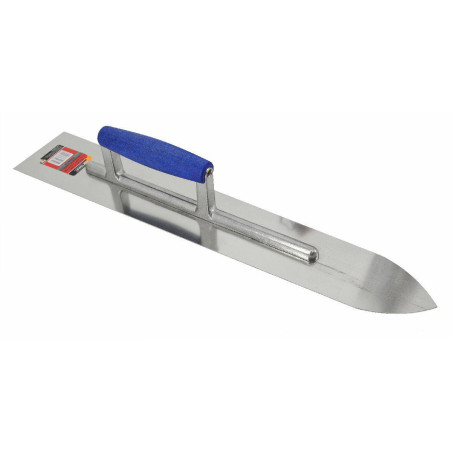 STAINLESS STEEL POINTED FLOORING TROWEL 500mm/ WOODEN HANDLE & ALU SHANK