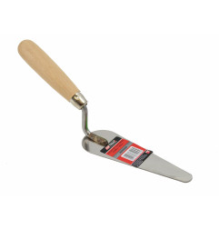 STAINLESS STEEL CATS TONGUE NARROW TROWEL 160mm/ WOODEN HANDLE
