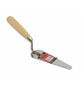 STAINLESS STEEL CATS TONGUE NARROW TROWEL 160mm/ WOODEN HANDLE