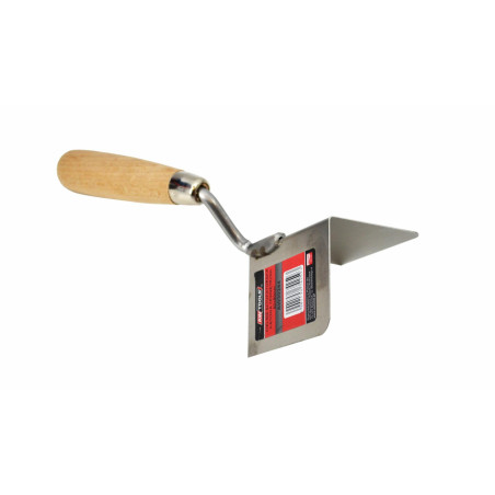 OUTER CORNER TROWEL 60x80mm/ WOODEN HANDLE