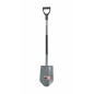 STEEL ROUND POINT GARDEN SPADE WITH D-GRIP 19x29cm