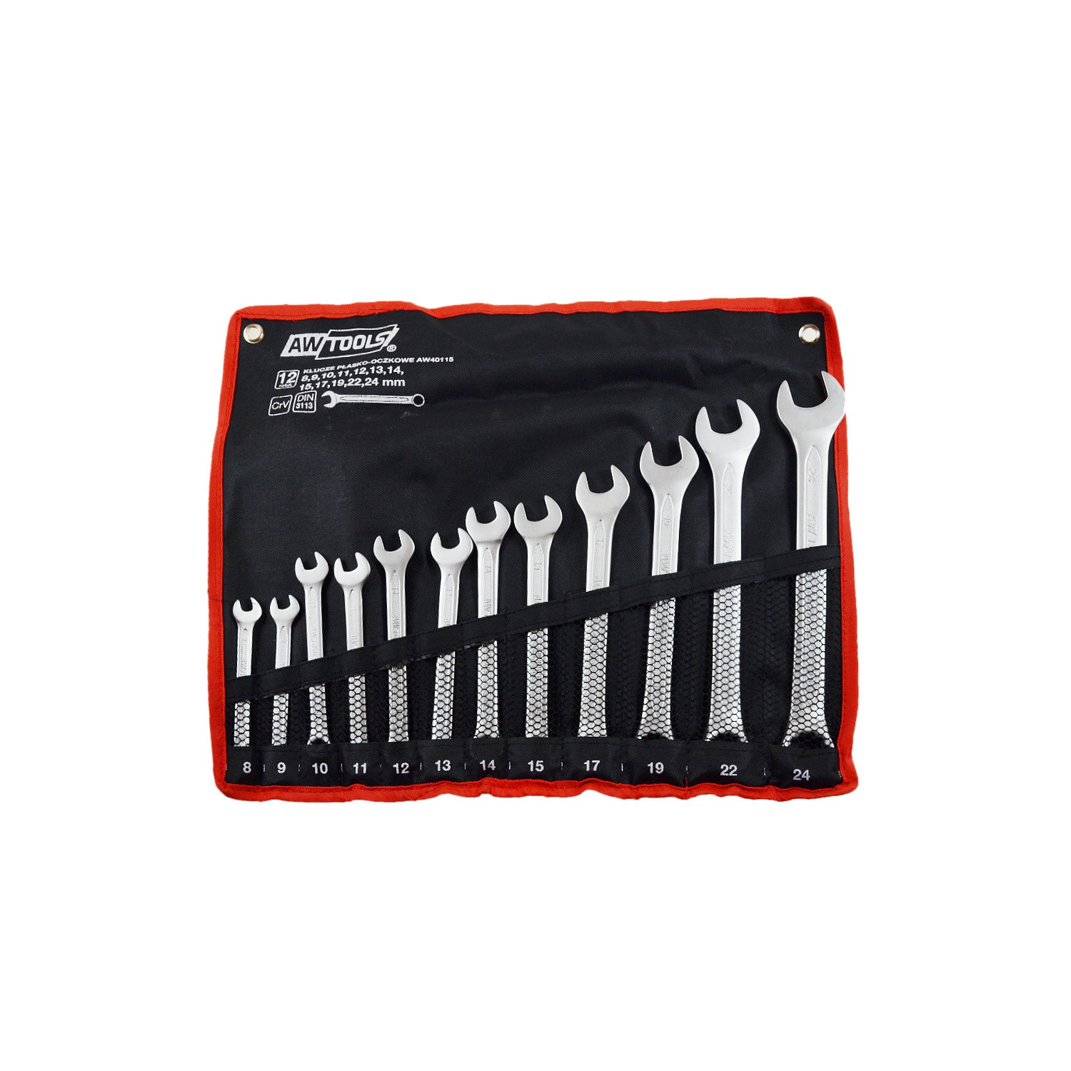 COMBINATION SPANNER SET 12pcs /8-24mm/ BLACK LINE