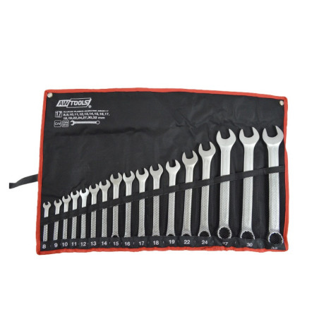 COMBINATION SPANNER SET 8-32mm 17pcs BLACK LINE