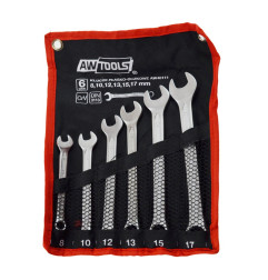 COMBINATION SPANNER SET 6pcs /8-17mm/ BLACK LINE