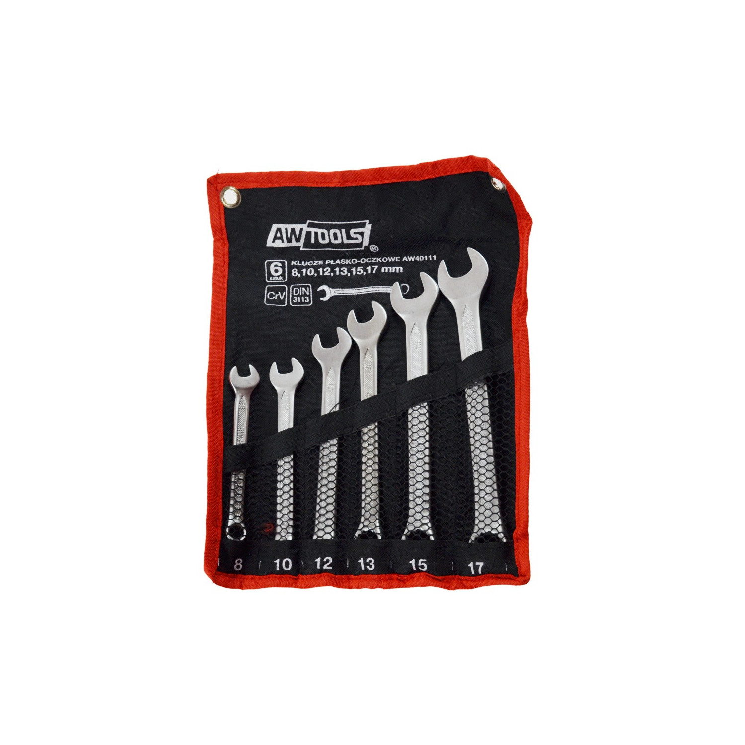 COMBINATION SPANNER SET 8-17mm 6pcs BLACK LINE