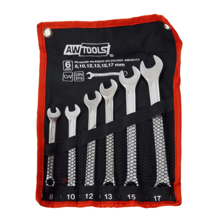 COMBINATION SPANNER SET 6pcs /8-17mm/ BLACK LINE