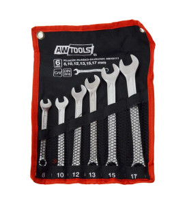 COMBINATION SPANNER SET 6pcs /8-17mm/ BLACK LINE