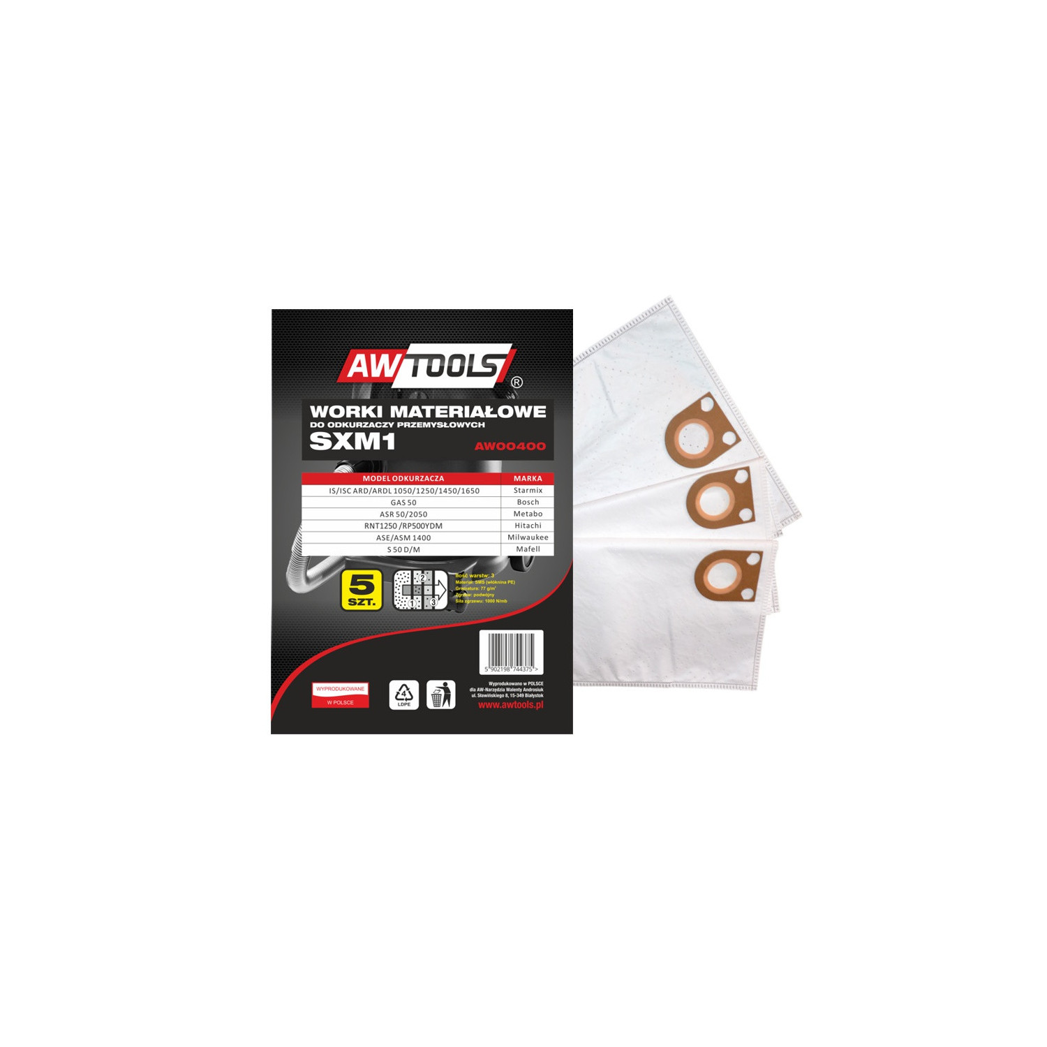 VACUUM DUST BAG SET 5pcs SXM1