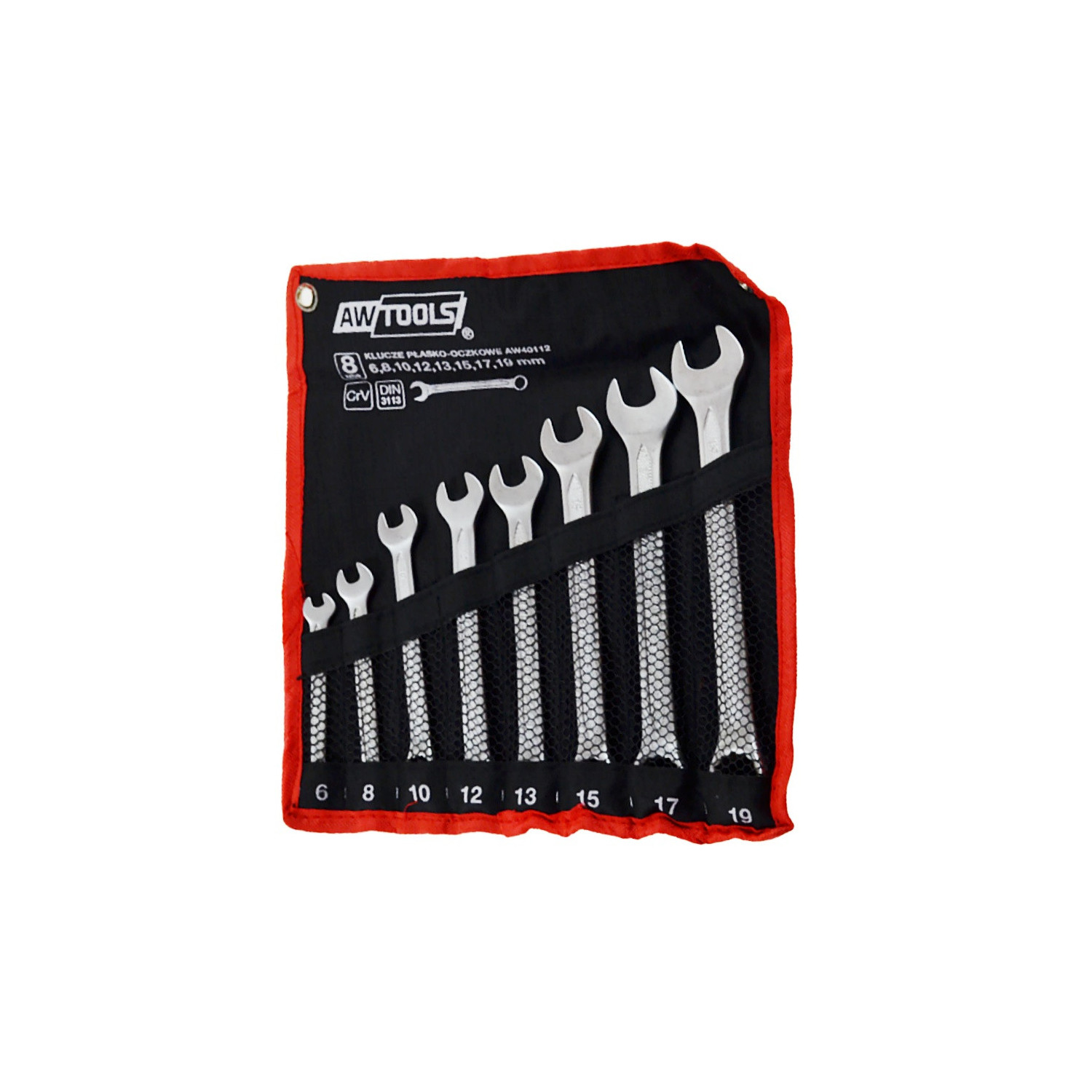 COMBINATION SPANNER SET 6-19mm 8pcs BLACK LINE