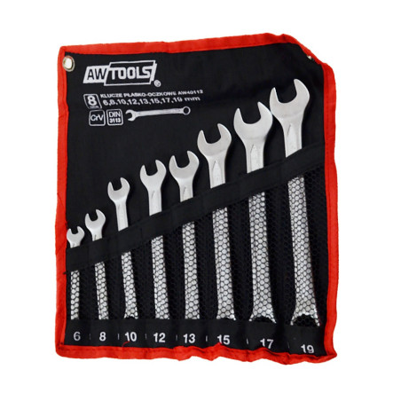 COMBINATION SPANNER SET 8pcs /6-19mm/ BLACK LINE