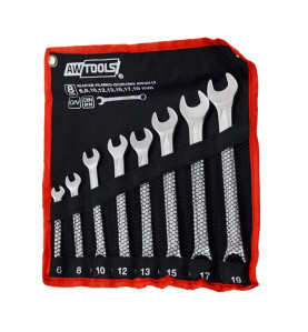 COMBINATION SPANNER SET 6-19mm 8pcs BLACK LINE