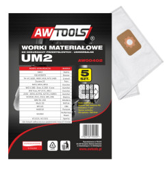 WORKI Z MIKROWŁÓKNINY kpl.5szt. UM2, MAKITA VC2010/2511/2512/445/446