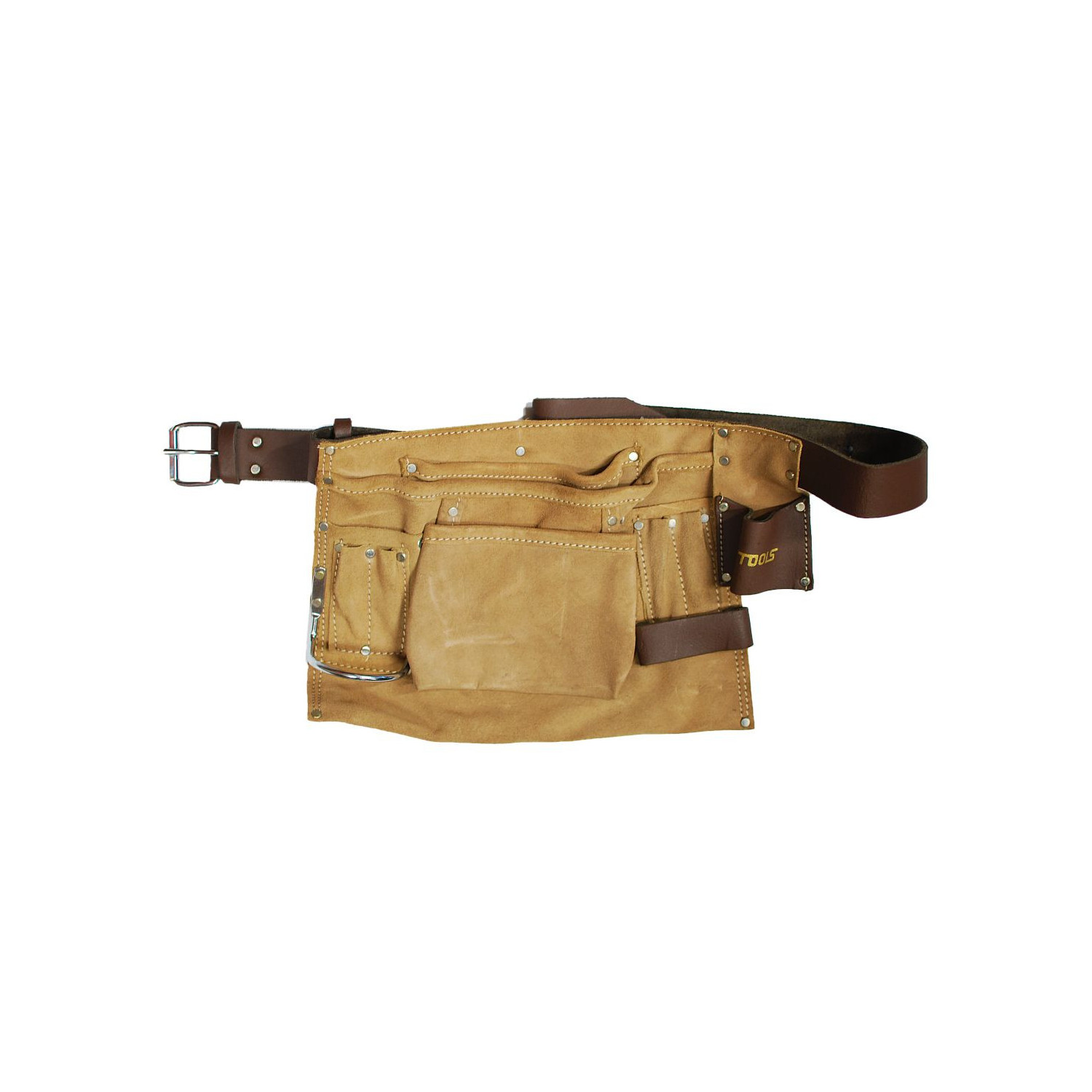 SUEDE LEATHER SINGLE TOOL BELT w/ 7-POCKETS SUEDE LEATHER SINGLE TOOL BELT w/ 7-POCKETS