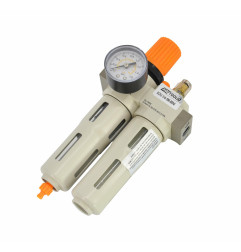MINI IN-LINE FILTER-REGULATOR-LUBRICATOR w/ GAUGE 1/4"