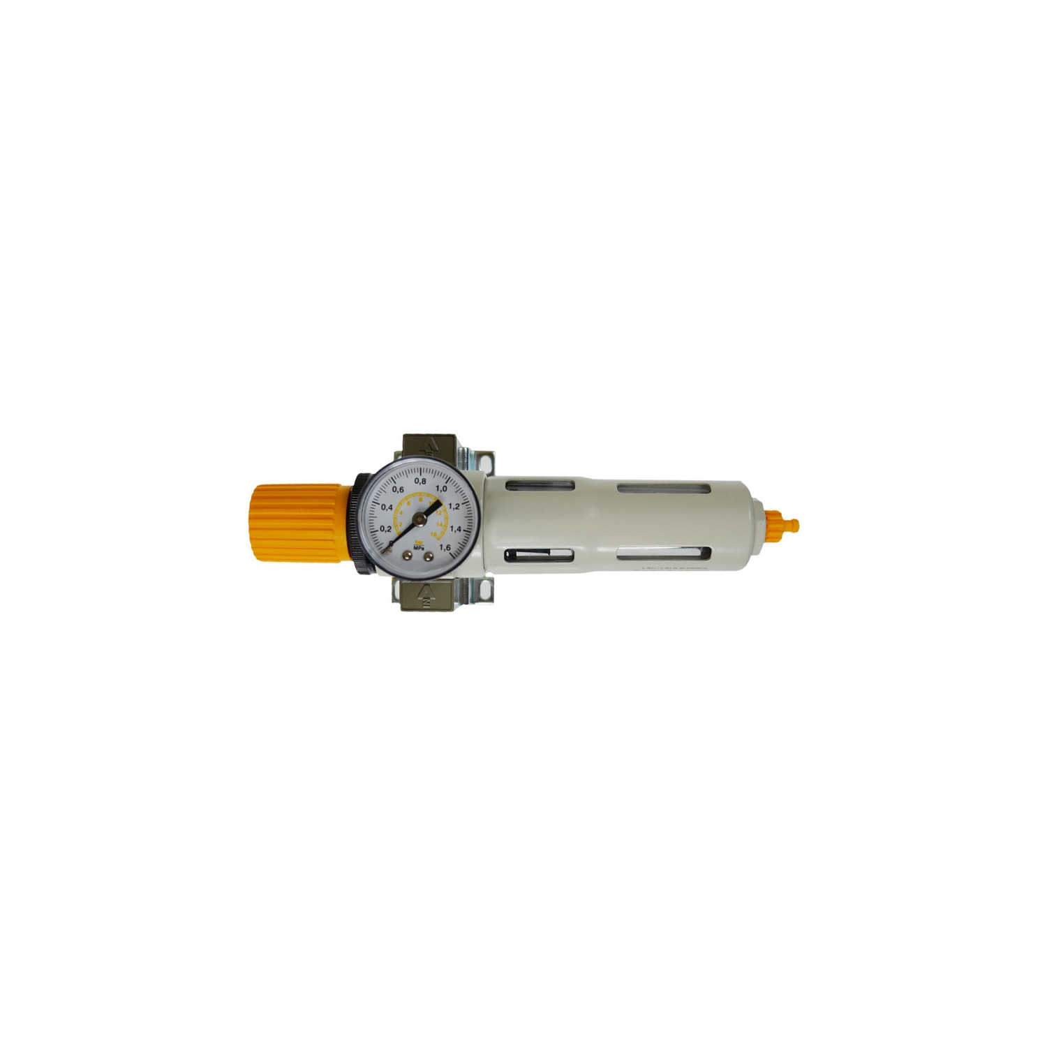 MINI IN-LINE FILTER-REGULATOR w/ GAUGE 1/4"