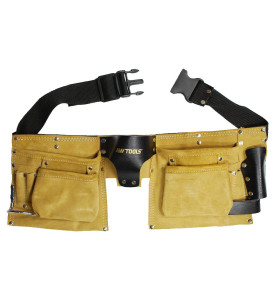 SUEDE LEATHER DOUBLE TOOL BELT w/ 11-POCKETS