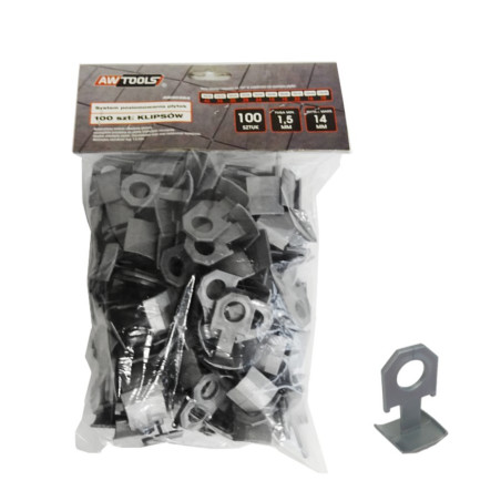 TILE LEVELLING SYSTEM CLIPS STANDARD 1.5mm 7-14mm 100pcs