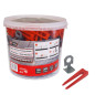 TILE LEVELLING SYSTEM CLIPS & WEDGES STANDARD 1.5mmm 7-15mm 300+100pcs TILE LEVELLING SYSTEM CLIPS & WEDGES STANDARD 1.5mmm 7-15mm 300+100pcs
