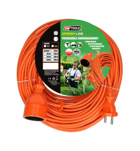 SINGLE SOCKET GARDEN EXTENSION LEAD 10m 2x1.0mm