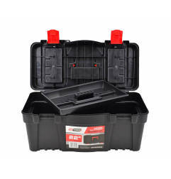 TOOLBOX w/ REMOVABLE TRAY & LID ORGANISERS 22" 55x27x27cm