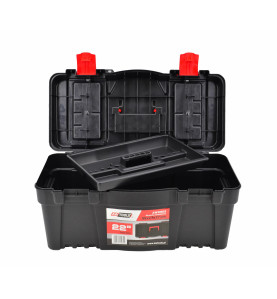 TOOLBOX w/ REMOVABLE TRAY & LID ORGANISERS 22" 55x27x27cm