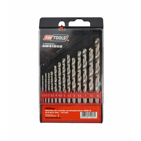 WIERTŁA DO METALU HSS-G KOMPLET 13elem. /2.5 - 8mm/