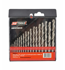 HSS METAL TWIST DRILL BIT SET 19pcs /1-10mm/