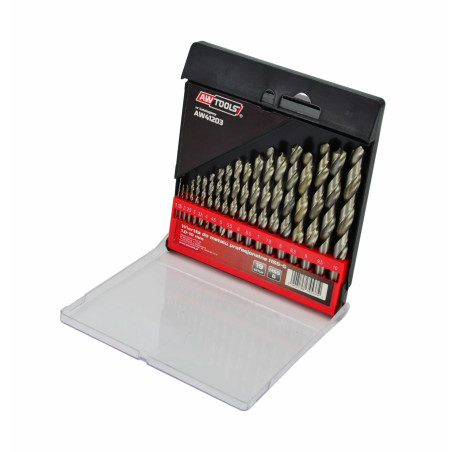 HSS METAL TWIST DRILL BIT SET 19pcs /1-10mm/