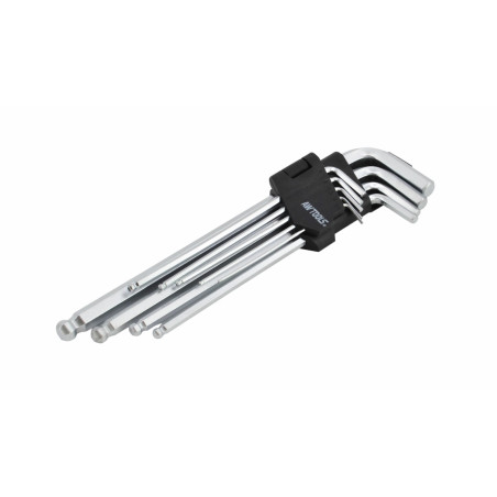 LONG BALL-END HEX ALLEN KEY SET 9pcs /1.5-10mm/