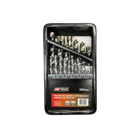 WIERTŁA DO METALU HSS-G KOMPLET 25elem. /1,0-13,0mm/