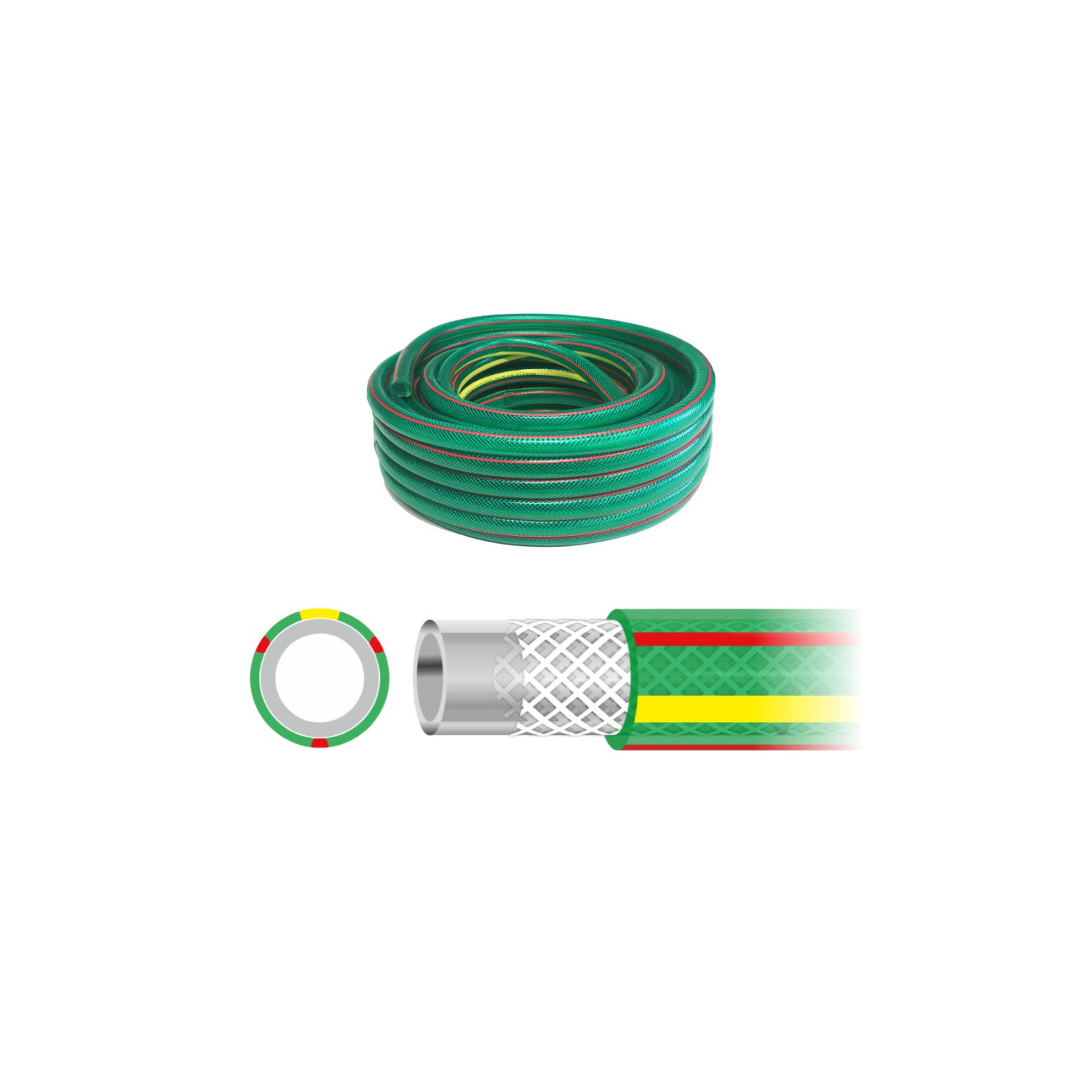 3-LAYER REINFORCED GARDEN HOSE PREMIUM 3/4" 25m