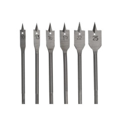 FLAT WOOD DRILL BIT SET 10-25mm 6pcs