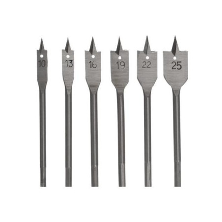 FLAT WOOD DRILL BIT SET 10-25mm 6pcs