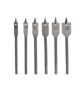 FLAT WOOD DRILL BIT SET 10-25mm 6pcs
