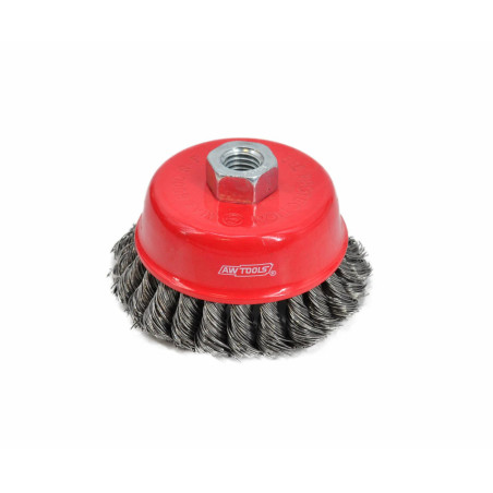 STEEL TWIST-KNOT WIRE CUP BRUSH 75mm M14