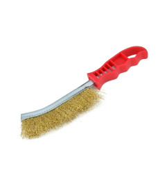 CRIMPED BRASS WIRE HAND BRUSH 250mm