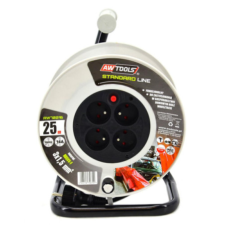 GARDEN CABLE REEL ON PVC DRUM 40m 3x1,5mm 