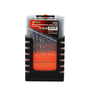 WIERTŁA DO METALU 1,0-10,0mm / KOBALTOWE / KOMPLET 19 SZTUK