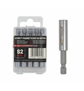 MAGNETIC BIT HOLDER SET 1/4'' 60mm/ 5pcs