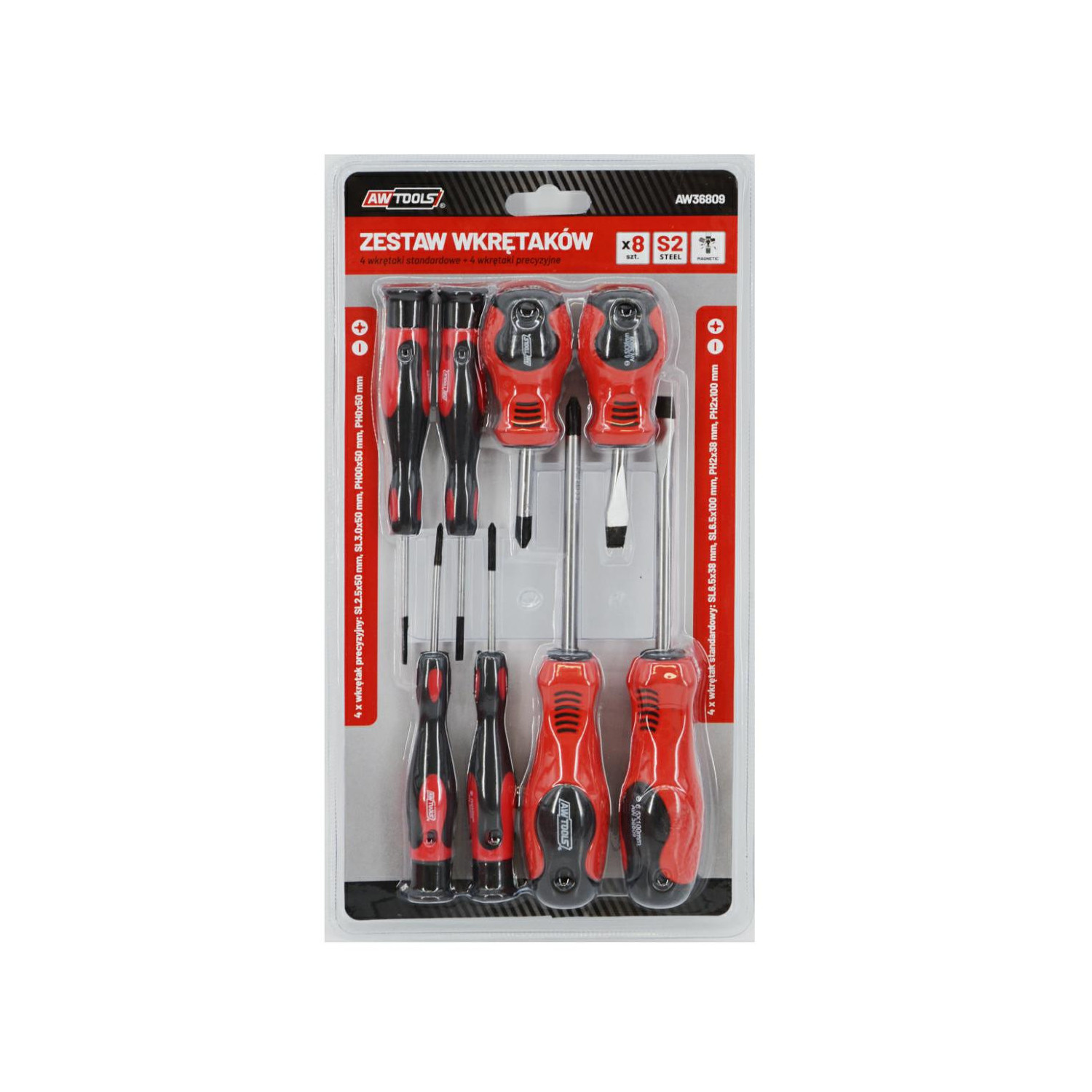 SCREWDRIVER SET 4xSL+4xPH 8pcs