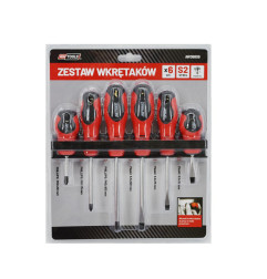SCREWDRIVER SET 3xSL+3xPH 6pcs w/ RACK