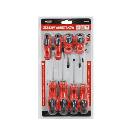 SCREWDRIVER SET 4xSL+4xPH 8pcs 