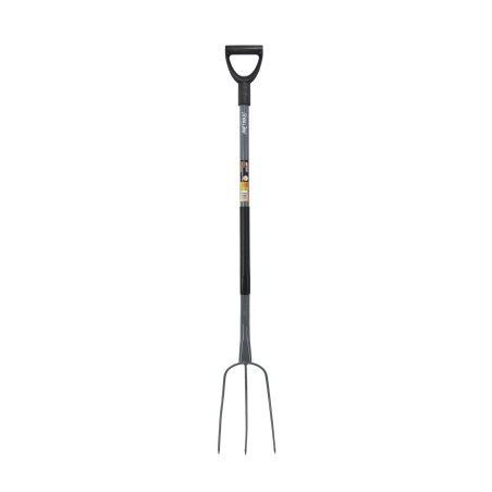 STEEL GARDEN FORK WITH D-GRIP 19x32cm